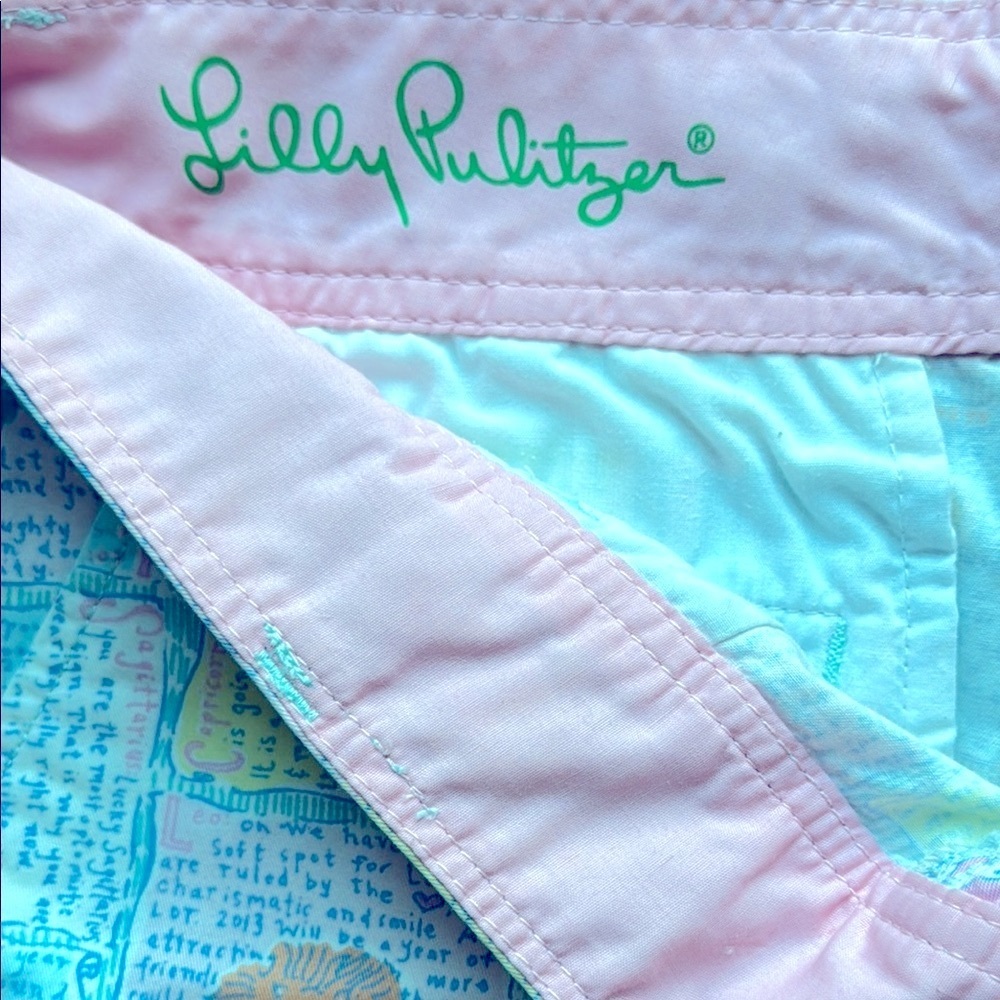 Lilly Pulitzer Pastel Astrology Print Cotton Callahan Shorts Size 2 Vibrant Chic - Picture 10 of 17